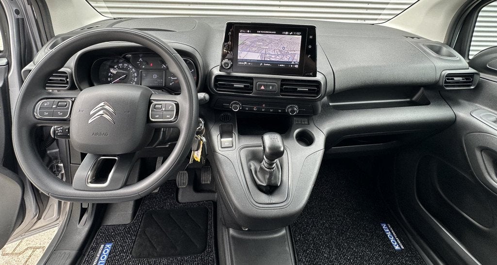 Citroen Berlingo 1.5 BlueHDI Airco|Navi|Cruise MARGE BTW VRI, Auto's, Voorwielaandrijving, Navigatiesysteem, Stof, Gebruikt