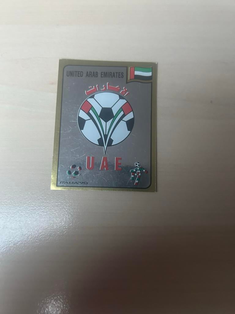 Panini Italia '90 Sticker - Verenigde Arabische Emiraten, Ophalen of Verzenden, Zo goed als nieuw, Sport