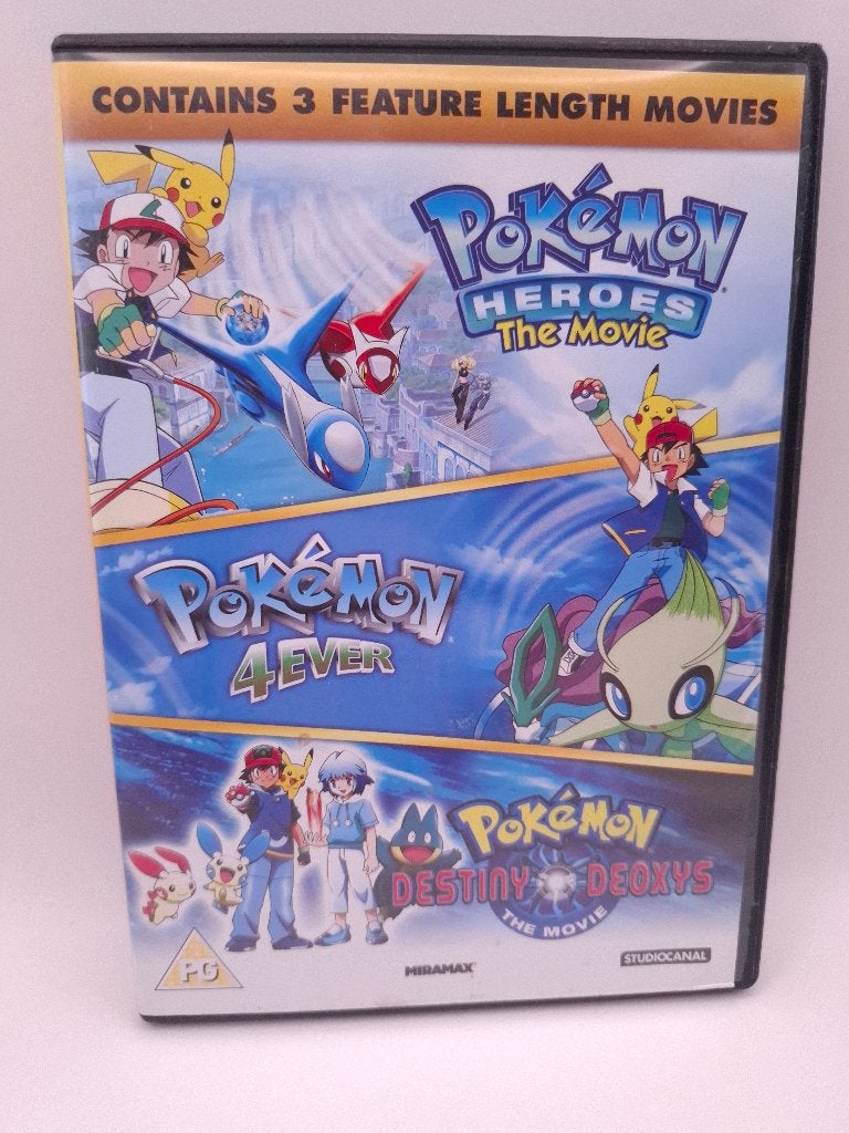 pokemon 3 in 1 dvd, Cd's en Dvd's, Dvd's | Tekenfilms en Animatie, Tekenfilm, Anime (Japans), Ophalen of Verzenden, Zo goed als nieuw