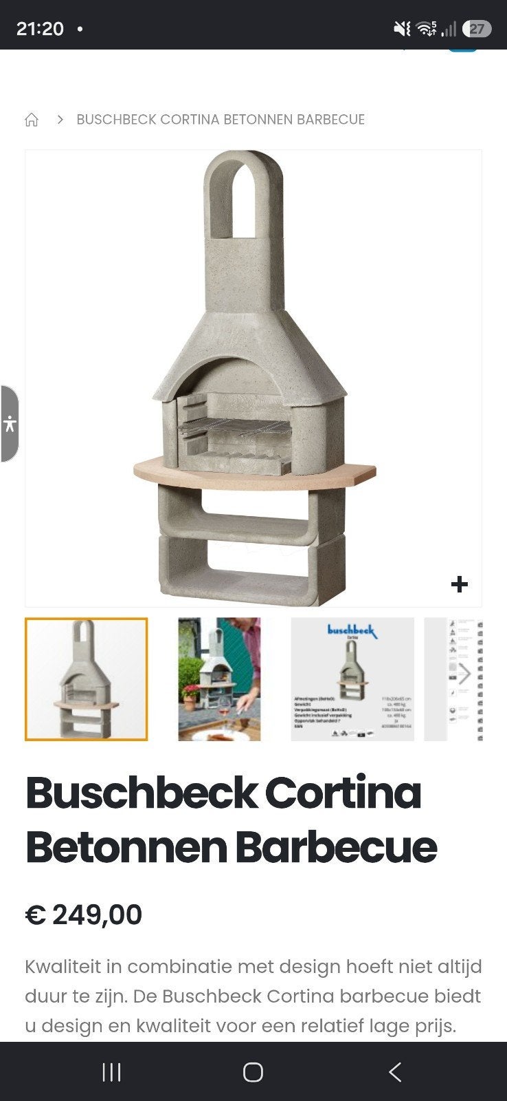 Bbq beton gratis, Ophalen of Verzenden, Gebruikt