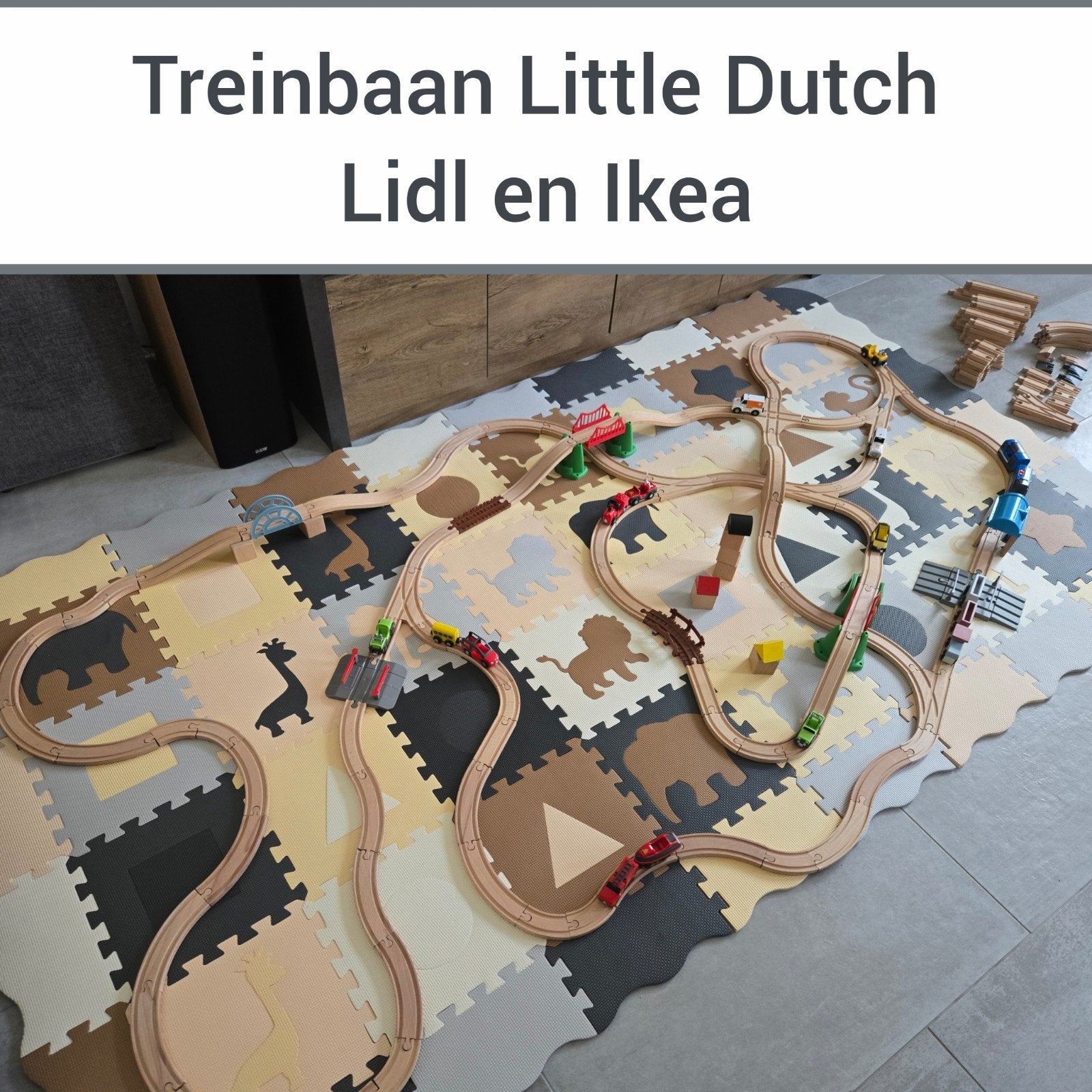 Te koop: Enorme houten treinbaan – Little Dutch, Lidl & IKEA, Ophalen, Zo goed als nieuw, Overige typen
