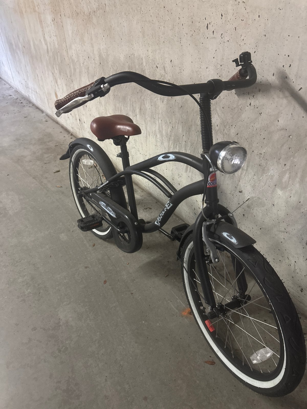 Volare Black Cruiser kinderfiets, Overige merken, Velgrem, Zo goed als nieuw, Minder dan 49 cm