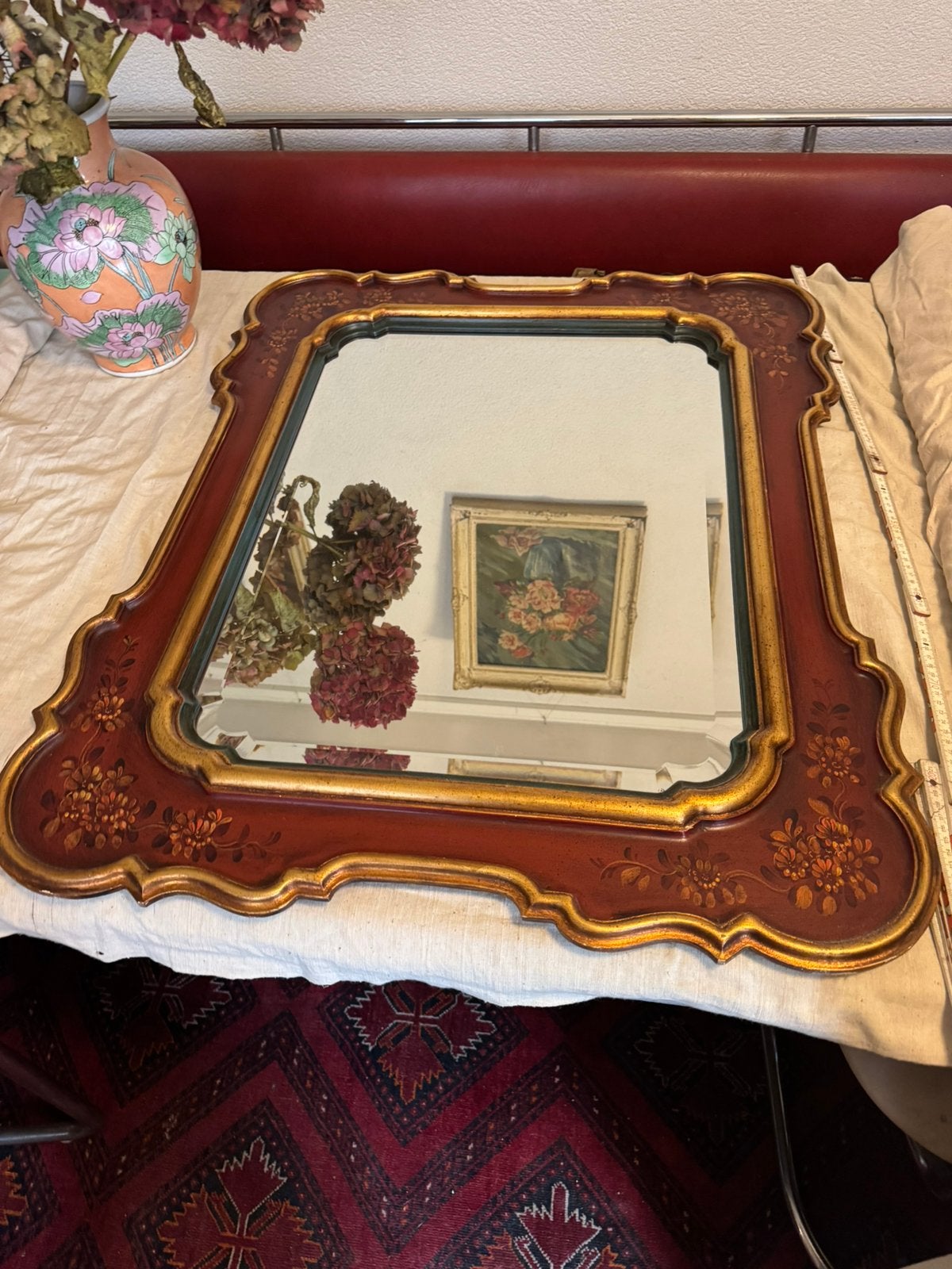 Spiegel,met Goudrand,vintage, Huis en Inrichting, Minder dan 50 cm, Ophalen of Verzenden, Zo goed als nieuw, Minder dan 100 cm