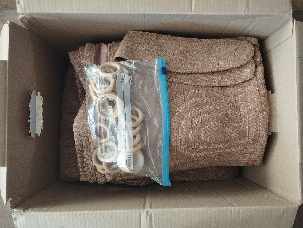 Lange gordijnen set van 3 incl ophangsysteem, Ophalen of Verzenden, Gebruikt, Gordijn