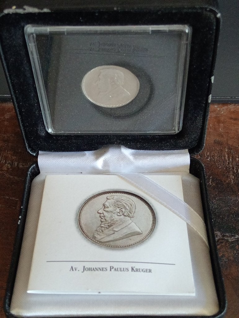6 pence 1897 johannus paulus kruger in een  box zeer fraai, Ophalen of Verzenden, Zuid-Afrika, Losse munt, Zilver
