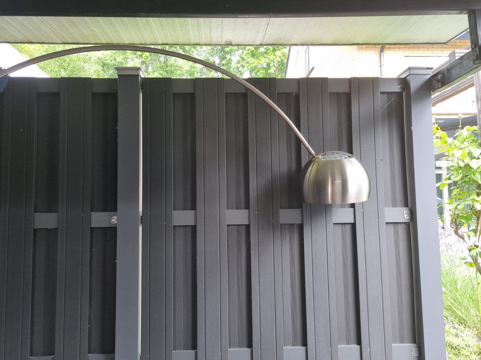 Moderne RVS Booglamp vloerlamp, Ophalen, Gebruikt, 150 tot 200 cm