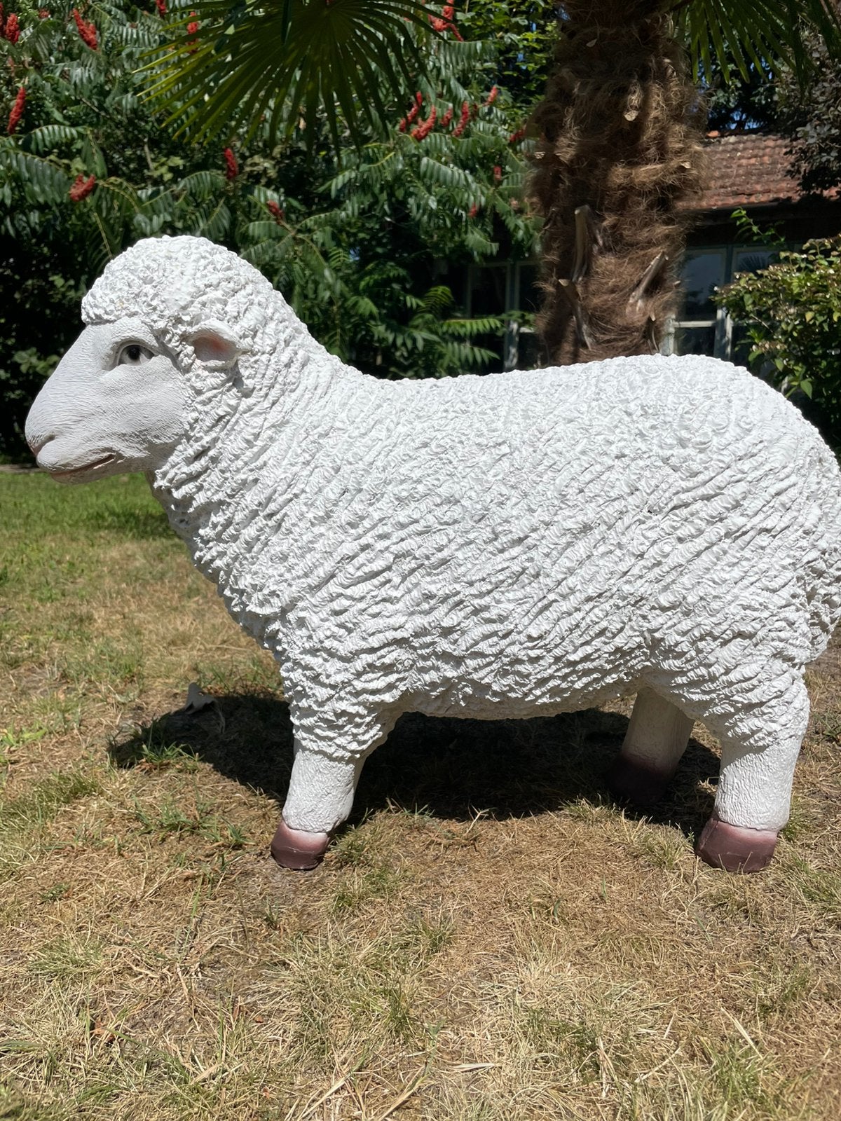 Schaap merino boerderij beeld boer wol tuin terras wei dier, Ophalen, Nieuw, Kunststof, Dierenbeeld
