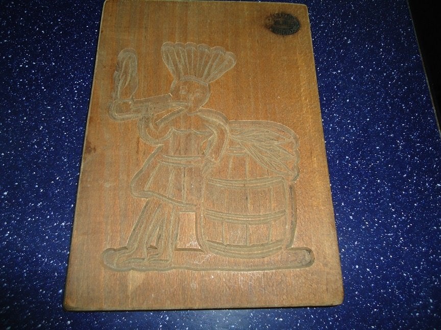tabaksplank origineel handgestoken , 24 x 17.5 cm, Ophalen of Verzenden