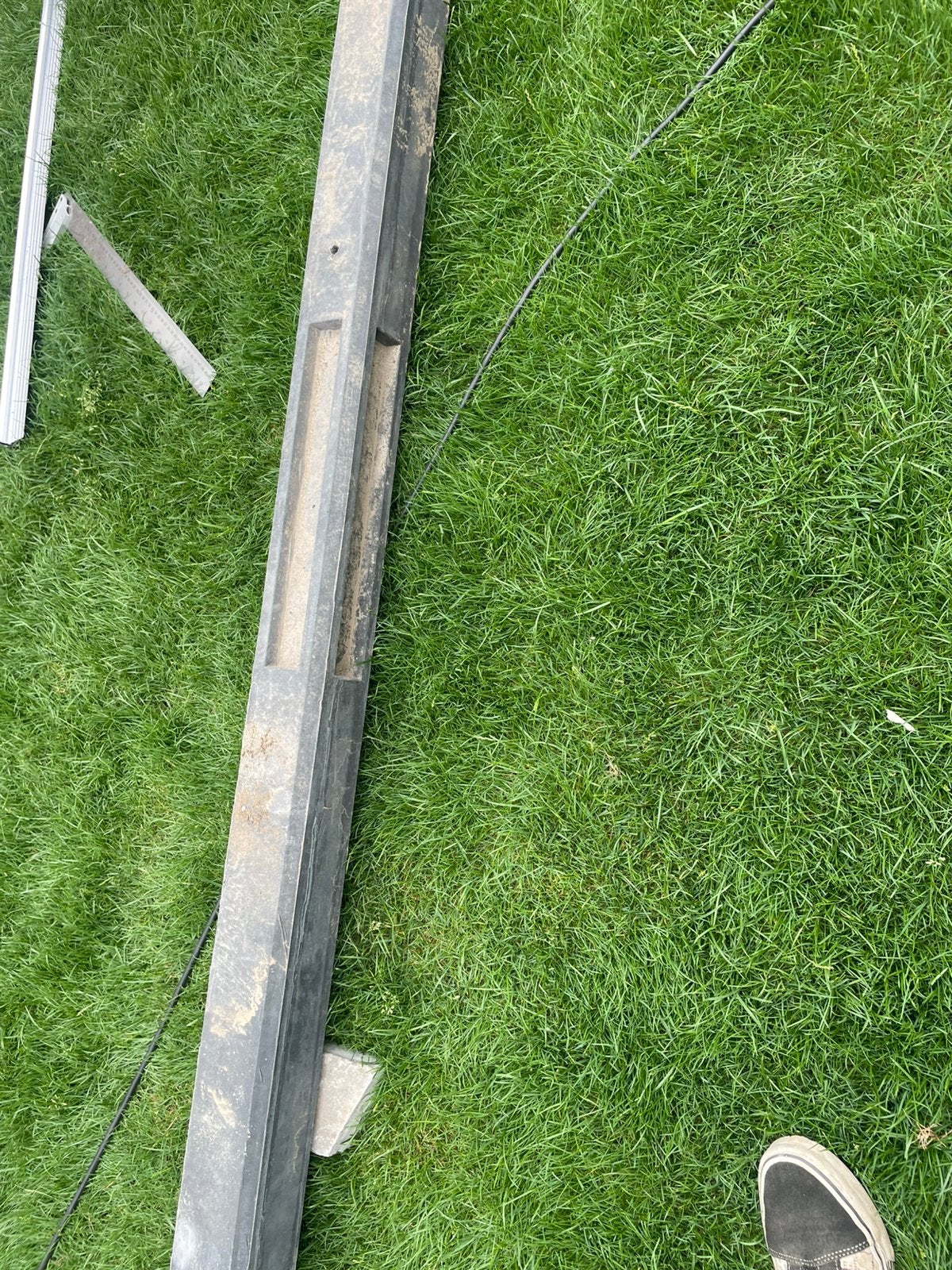 Schutting hoekpaal, Ophalen, Zo goed als nieuw, Knikarmscherm