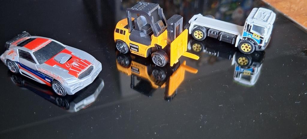 2x hotwheels / 1x majorette vrachtwagen ,vorkheftruck ,auto, Ophalen of Verzenden, Gebruikt, Auto