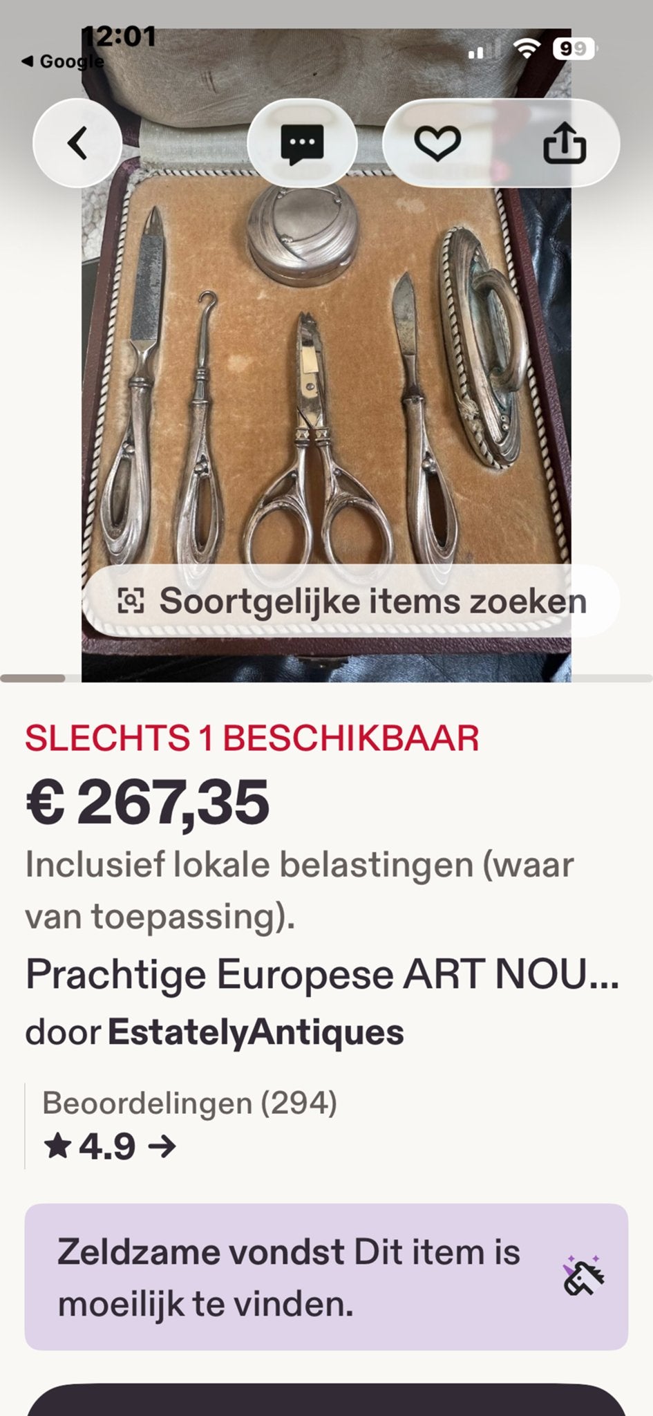 Foto 8 van Zilveren Manicure Set - Napoleon IIl,Frans