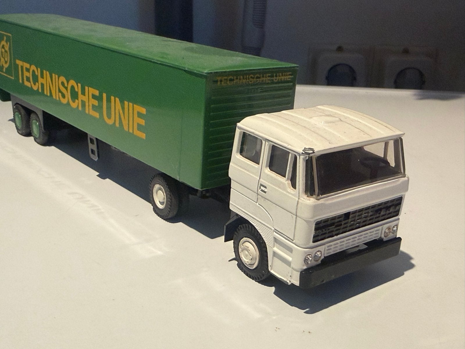 Lion car  vrachtwagen met trailer "TECHNISCHE UNIE", Ophalen of Verzenden, Gebruikt, Overige typen, Lion Toys