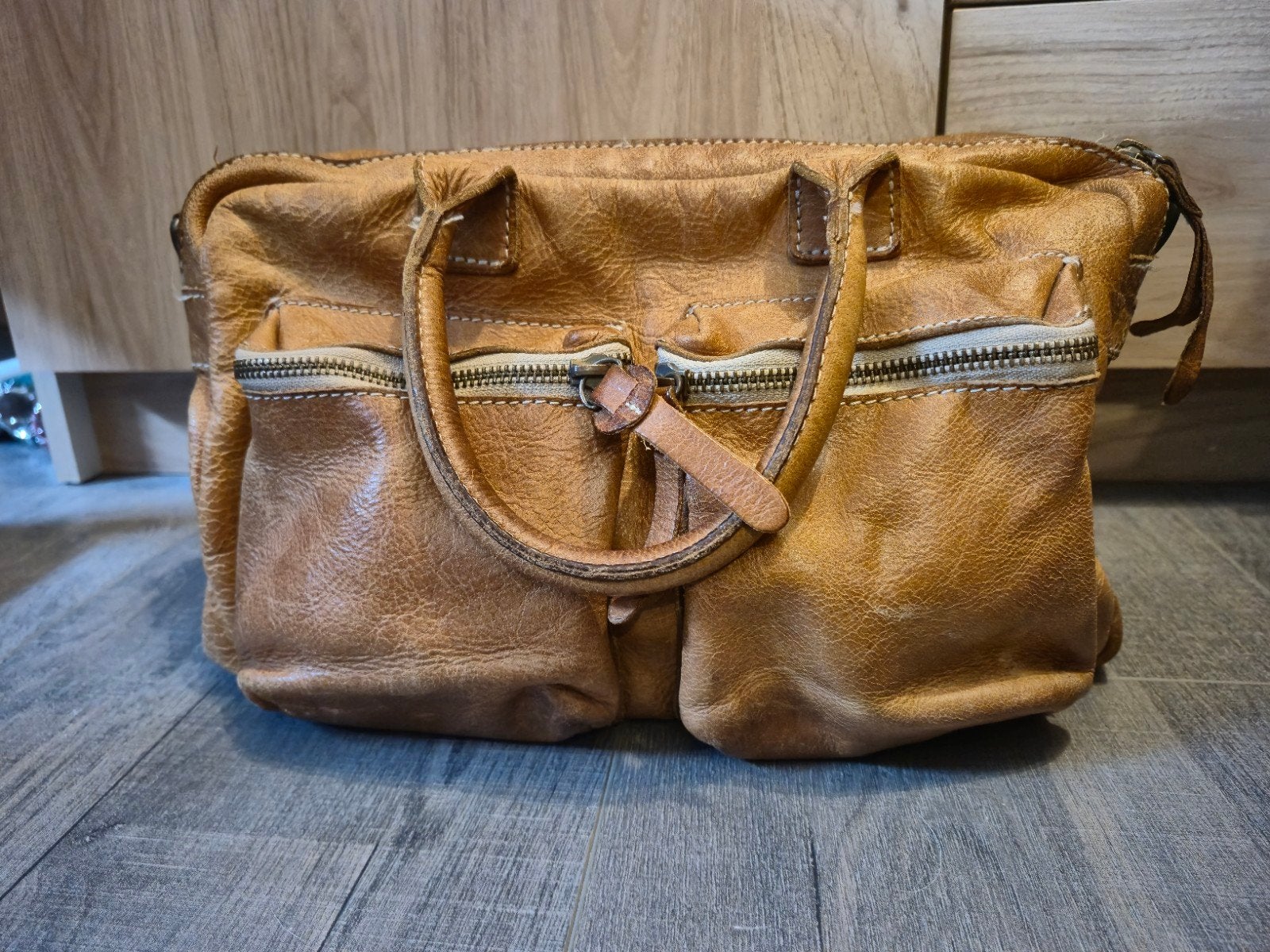 Cowboys bag klein, Ophalen of Verzenden, Gebruikt, Bruin, Handtas