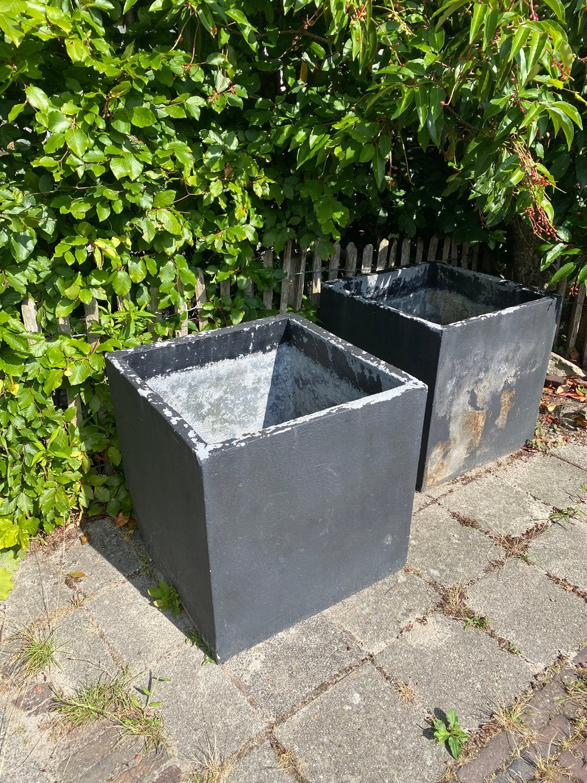 Plantenbakken, kunststof. Opknapbeurtje nodig. Gratis., Tuin en Terras, Bloembakken en Plantenbakken, Ophalen, Kunststof, Gebruikt