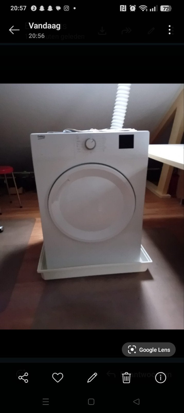 BEKO Wasdroger als nieuw, Witgoed en Apparatuur, Ophalen, Zo goed als nieuw, Luchtafvoer