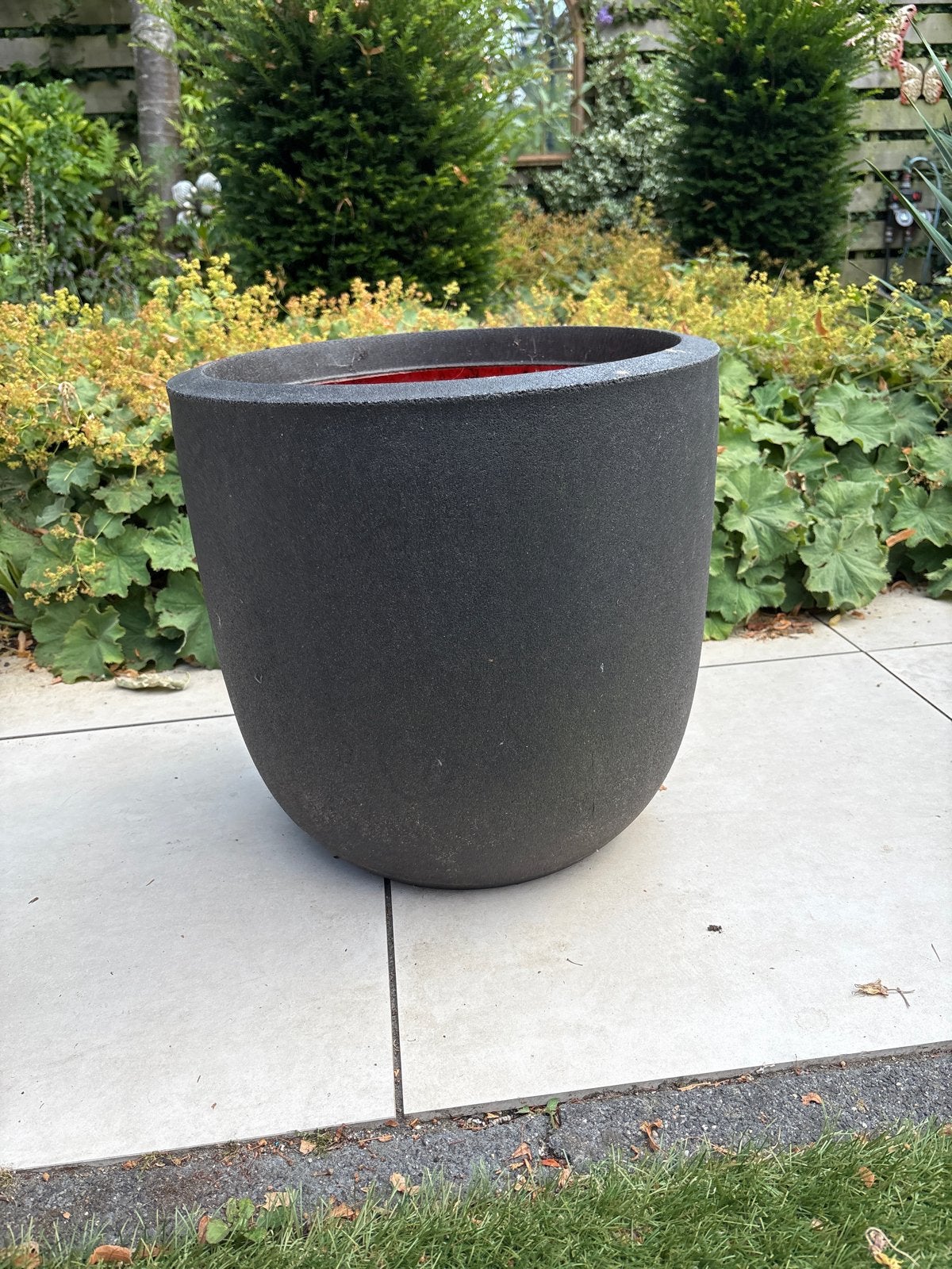 Grote zwarte bloempot - Capi - Gebruikt, Ophalen, Overige materialen, Gebruikt, 40 cm of meer
