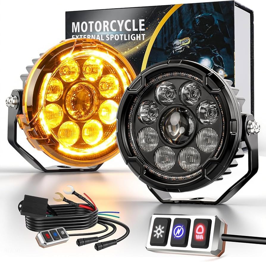 Led schijnwerper DRL wit oranje motor quad trike, Motoren, Ophalen, Gebruikt