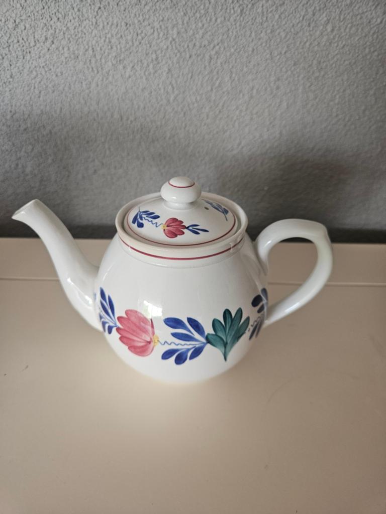 Boerenbont oud theepotje servies, Antiek en Kunst, Antiek | Servies los, Ophalen of Verzenden