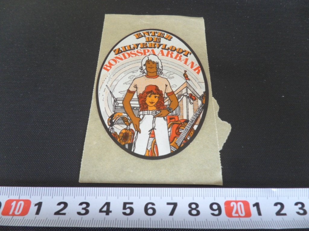 sticker strip enter de zilvervloot - bondsspaarbank, Verzamelen, Ophalen of Verzenden, Zo goed als nieuw