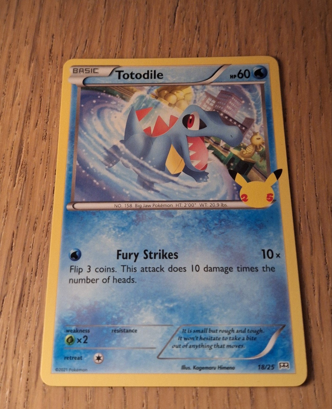Totodile 18/25 25th mcdonalds anniversary, Ophalen of Verzenden