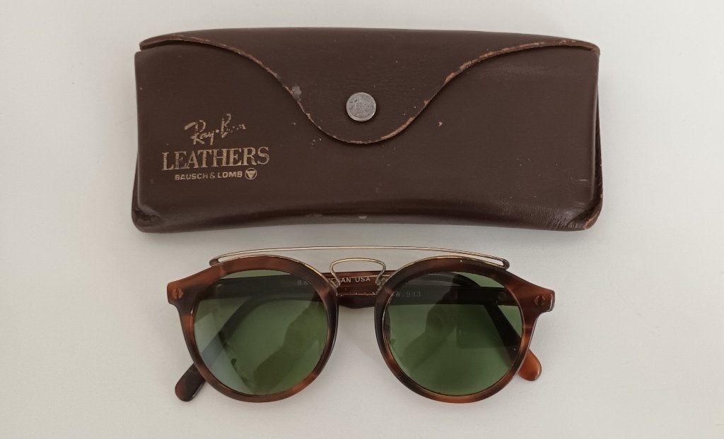 Ray Ban Gatsby Style unisex zonnebril Bausch Lomb W0933, Sieraden, Tassen en Uiterlijk, Ophalen of Verzenden, Gebruikt, Bruin