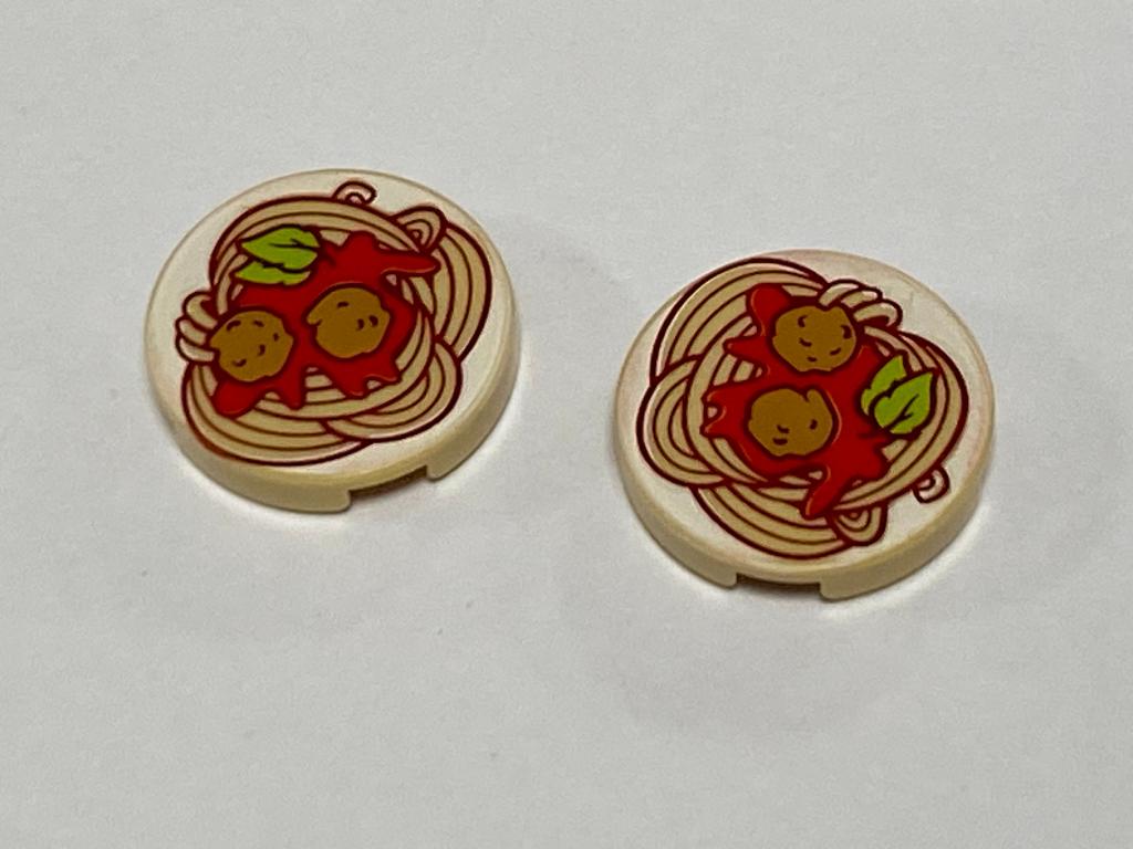 Partij Lego 2x nieuwe beige 2x2 rond spaghetti tegels, Overige thema's, Lego, Nieuw, Ophalen of Verzenden