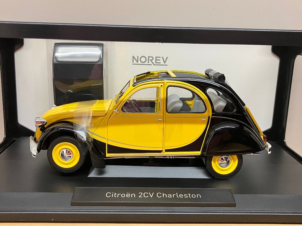 Citroen 2 cv  Charleston van 1982  Geel/Zwart  1/18 Norev, Ophalen of Verzenden, Nieuw, Auto, Norev
