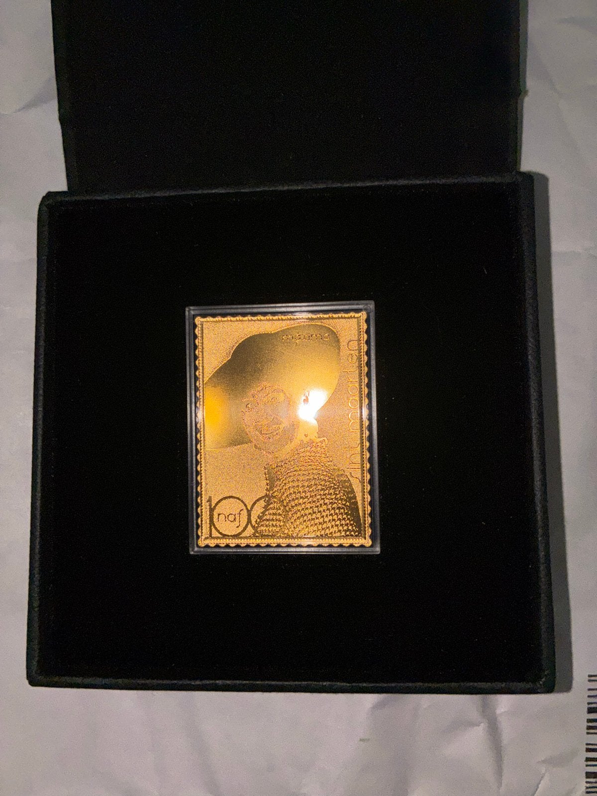 Gouden Postzegel Maxima Sint Maarten 100 jaar, Postzegels en Munten, Ophalen, Postfris