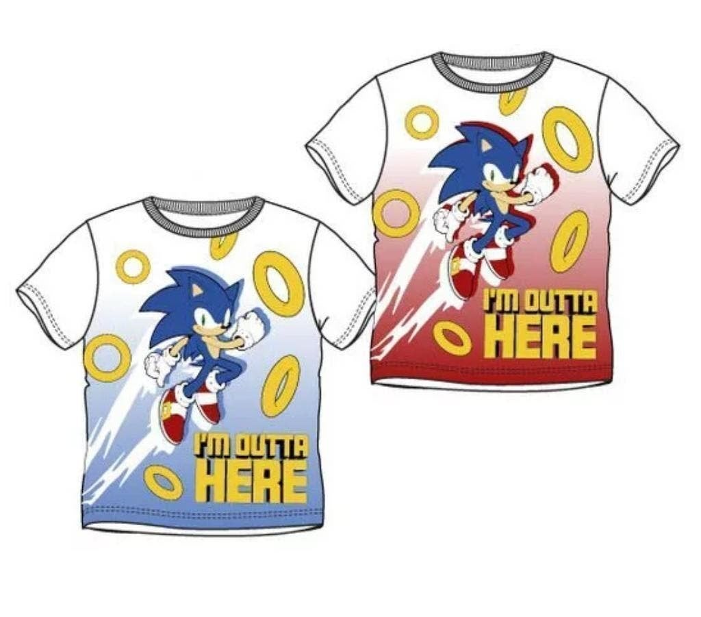 Sonic T-shirt - Mt 98 - 104 - 116 - 128 - Rood of Blauw, Sonic, Nieuw, Ophalen of Verzenden, Shirt of Longsleeve