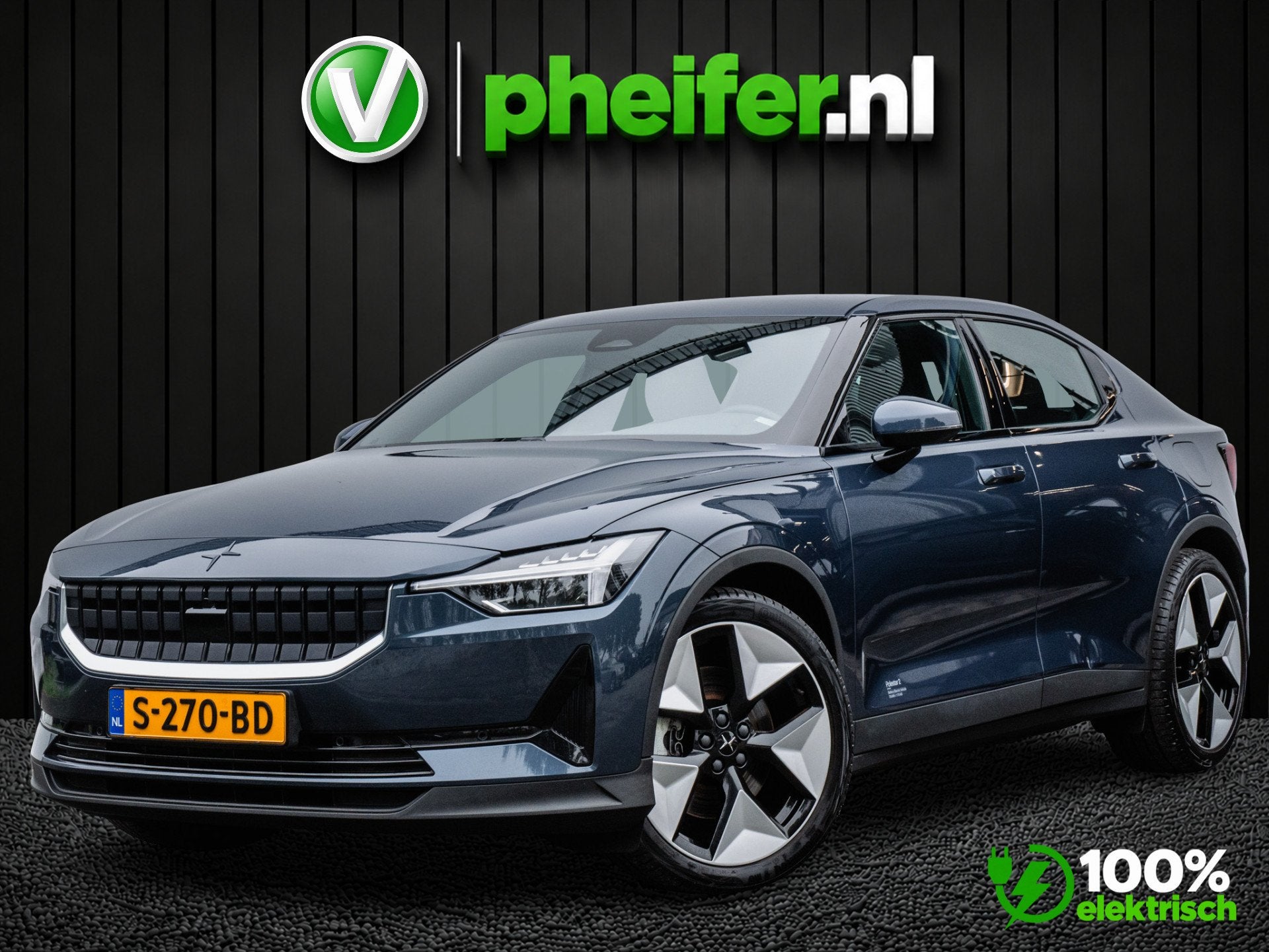Polestar 2 Long Range Single Motor 78 kWh SOH 96% 20" Lmv/ C, Auto's, Polestar 2, Stof, Gebruikt, Zwart