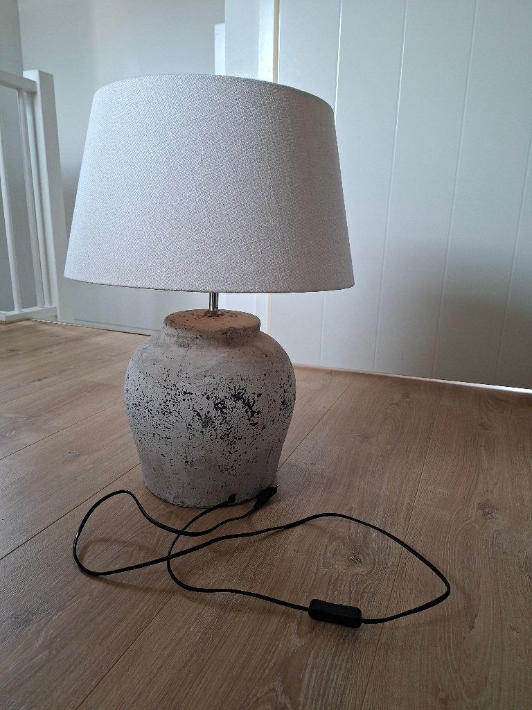 Tafellampen met linnen look lampenkappen, Ophalen, Tafellamp, Zo goed als nieuw, Overige materialen