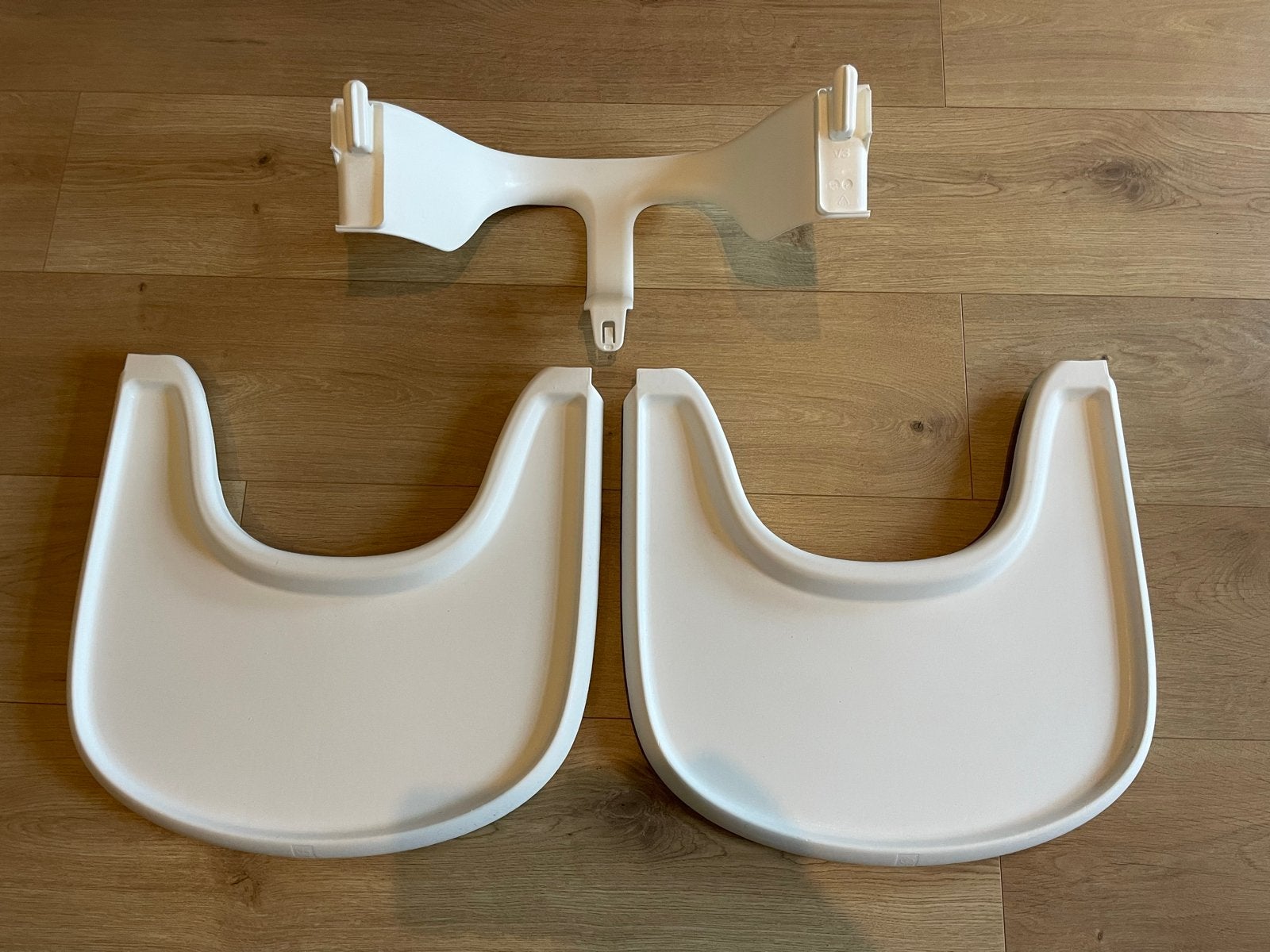 Stokke Tripp Trapp trays met 2x eetblad, Kinderen en Baby's, Kinderstoelen, Ophalen of Verzenden, Gebruikt, Meegroeistoel, Afneembaar eetblad