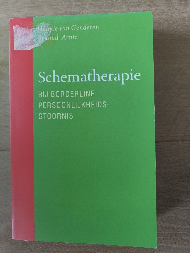 Schematherapie bij borderline persoonlijkheidsstoornis, Ophalen of Verzenden, Zo goed als nieuw, Klinische psychologie