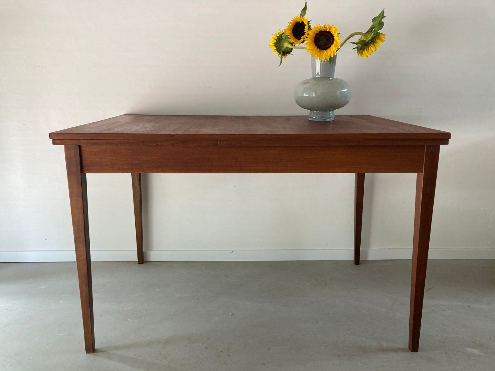 Midcentury vintage teak eettafel uitschuifbaar, Ophalen, Gebruikt, Vintage retro jaren 60 Deens, Teakhout