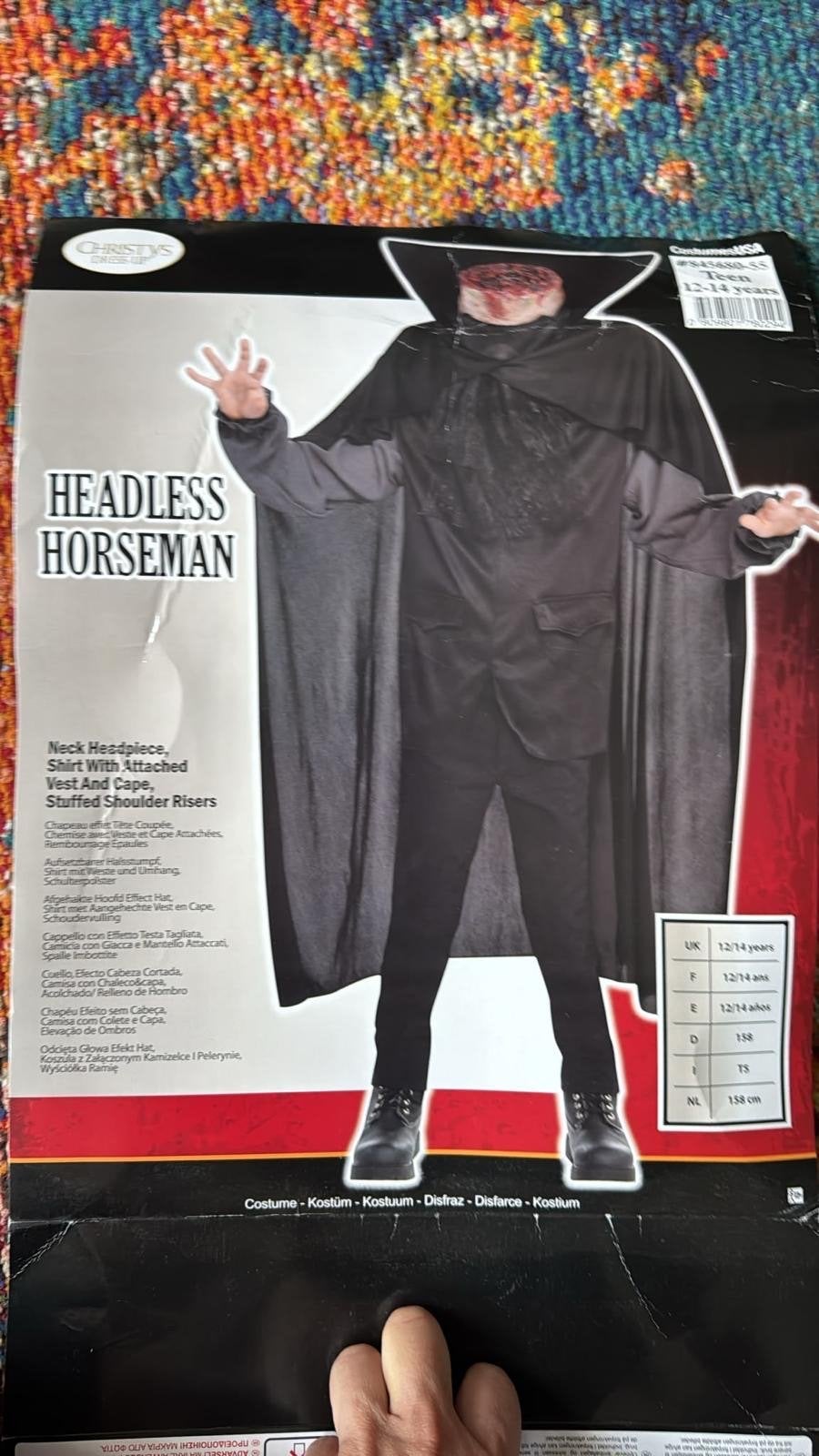 Headless Horseman Halloween Kostuum Kind 12-14 jaar, Ophalen of Verzenden, Zo goed als nieuw, 134 t/m 140, Jongen of Meisje