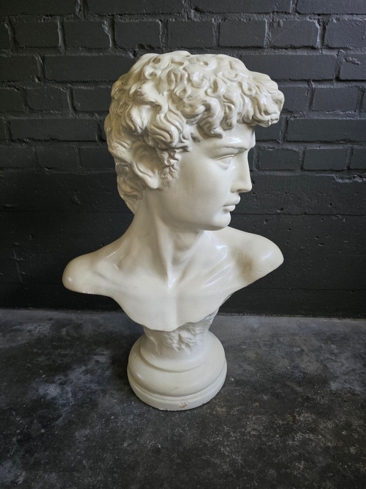 Buste van David, klassiek beeldhouwwerk, Ophalen, Gips, Buste, Handgemaakt