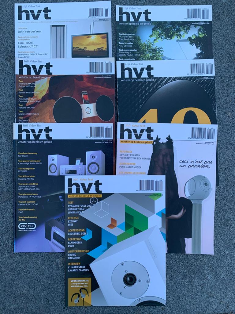 HVT (Hifi Video Test) Audiomagazine Collectie (7 stuks), Ophalen of Verzenden, 1980 tot heden, Tijdschrift