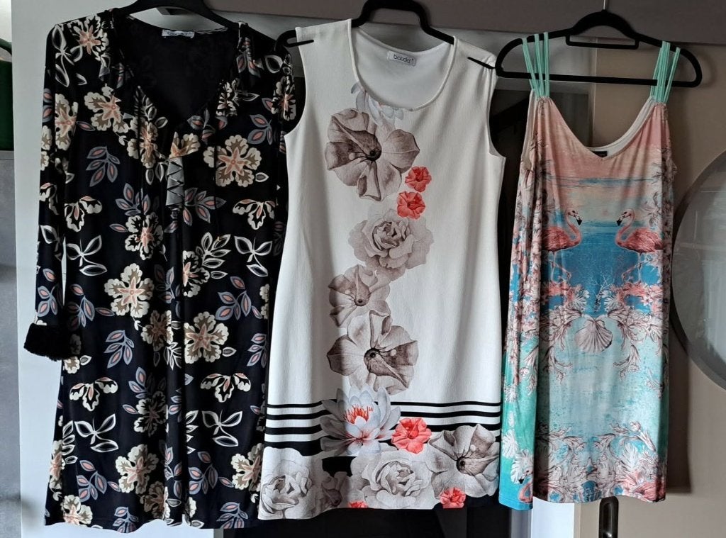 3x Batida, jurk,  mt 40/ 42, travelstof, Maat 38/40 (M), Ophalen of Verzenden, Zo goed als nieuw, Boven de knie