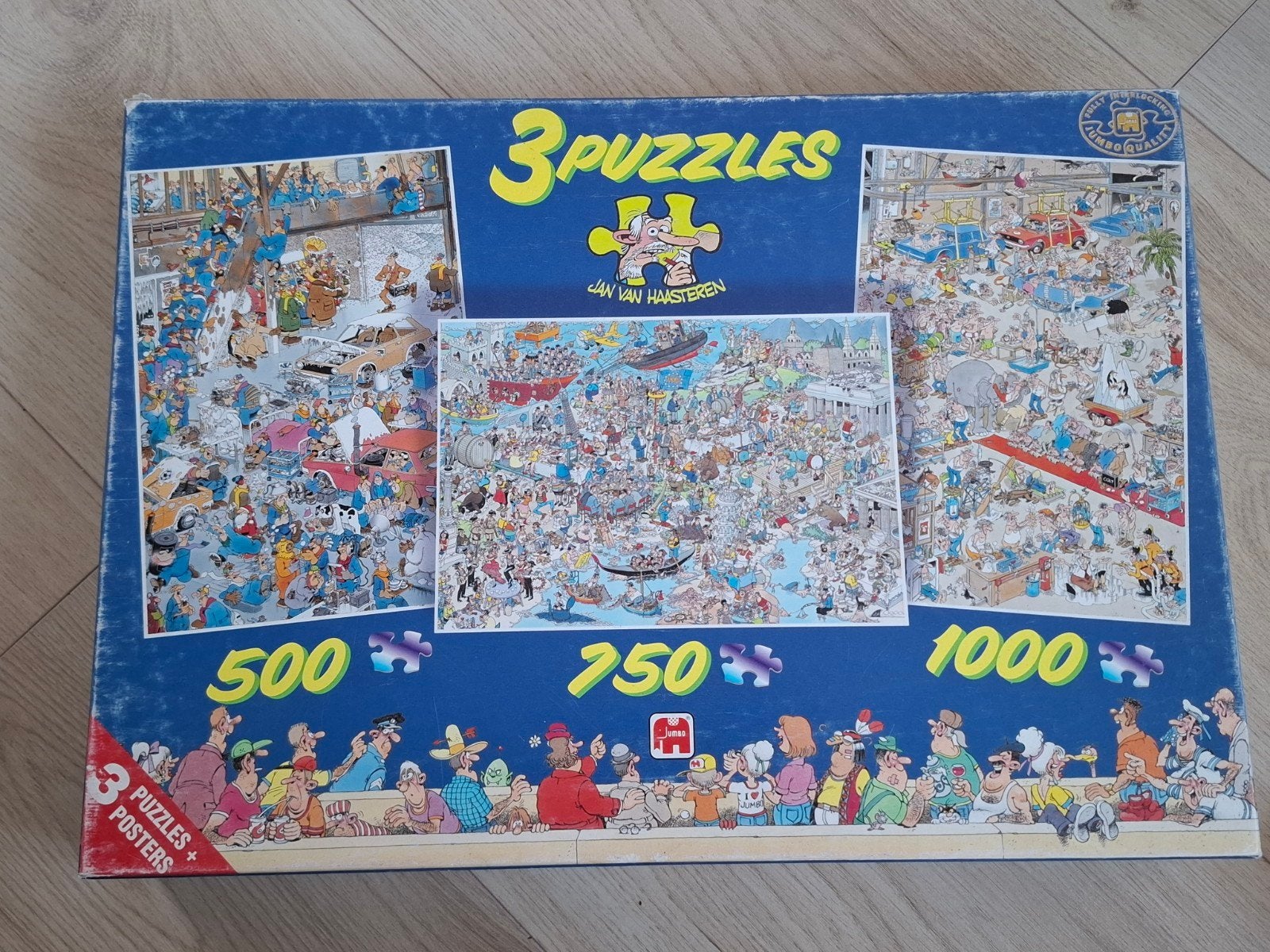 Jan van Haasteren 3 Puzzels (500, 750, 1000 stukjes), Hobby en Vrije tijd, Ophalen of Verzenden, 500 t/m 1500 stukjes, Gebruikt