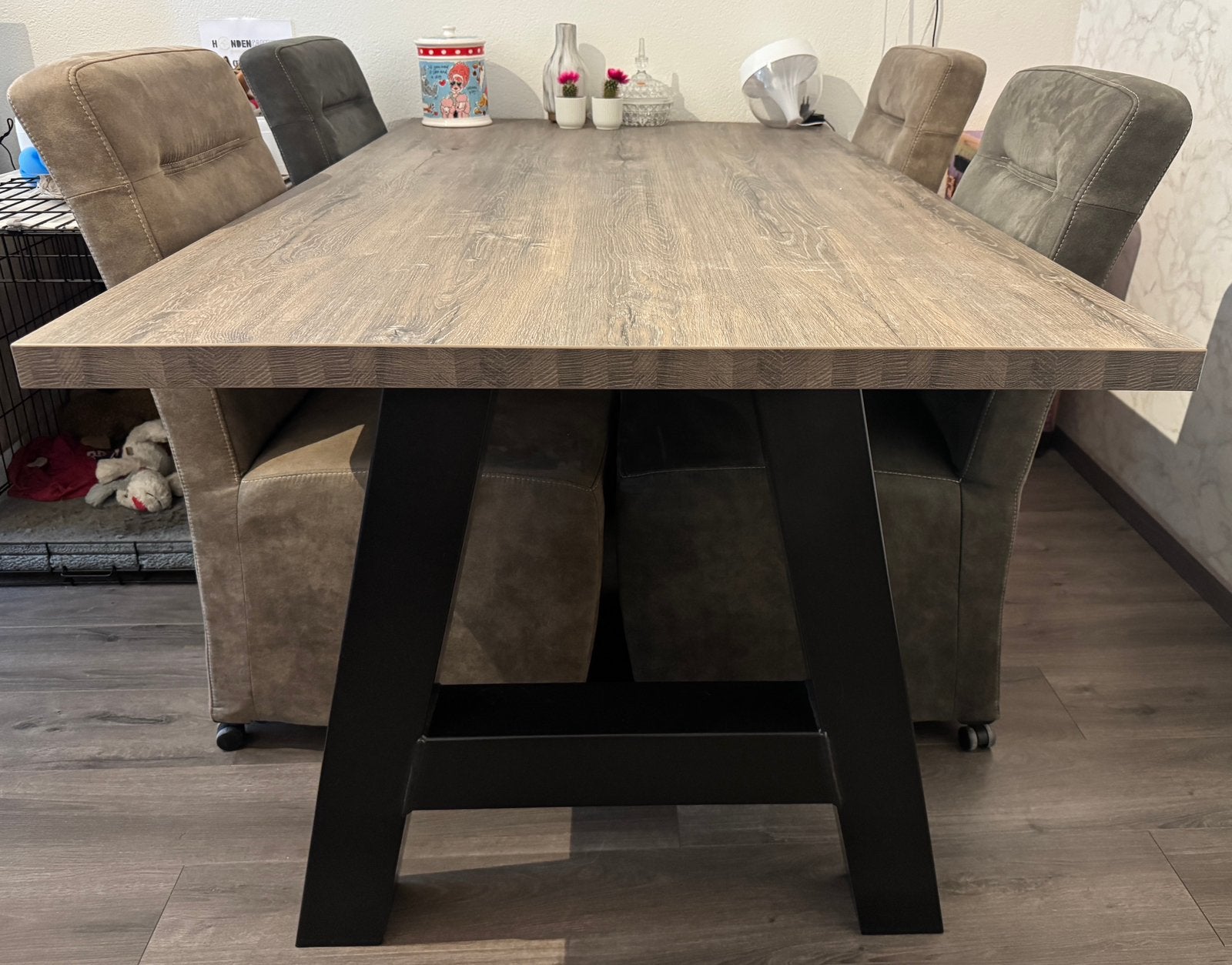 Meubelset, eettafel met stoelen, salontafel, tv meubel, Ophalen, 50 tot 100 cm, Zo goed als nieuw, Rechthoekig