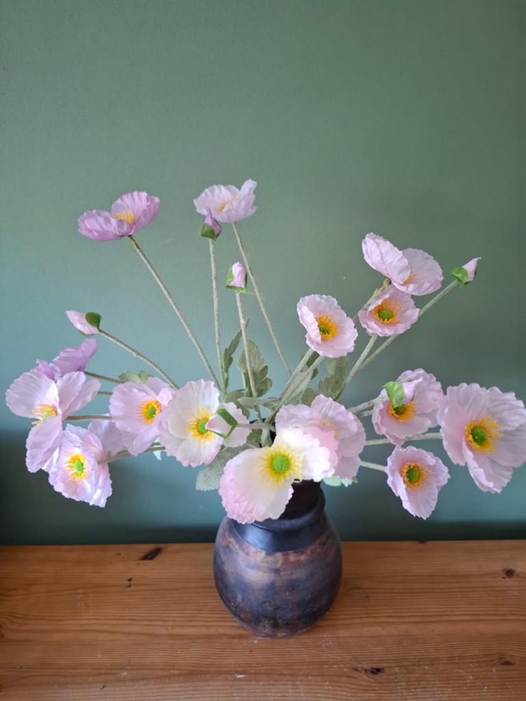 6 takken zijde bloemen, Ophalen of Verzenden, Zo goed als nieuw