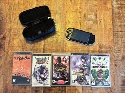 Playstation Portable (PSP) met 6 games en opbergetui, Ophalen, Online, Overige genres, 1 speler