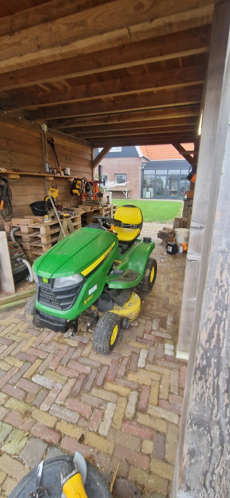 John Deere X350, Tuin en Terras, John Deere, Cirkelmaaier, John Deere, Elektrische starter
