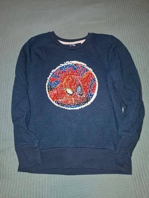 Shirtje Spider-Man met omkeerbare pailletten maat 128, Ophalen of Verzenden, Zo goed als nieuw, Jongen, Shirt of Longsleeve