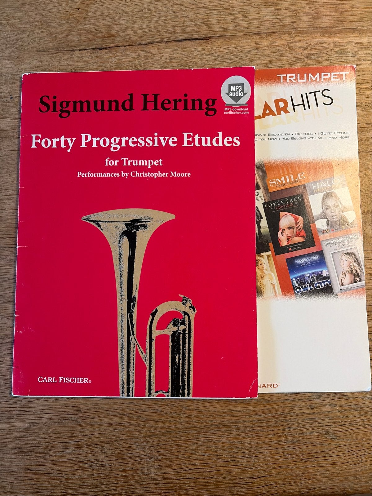Trompet Boeken: Sigmund Hering & Popular Hits, lesboeken, Les of Cursus, Ophalen of Verzenden, Zo goed als nieuw, Trompet