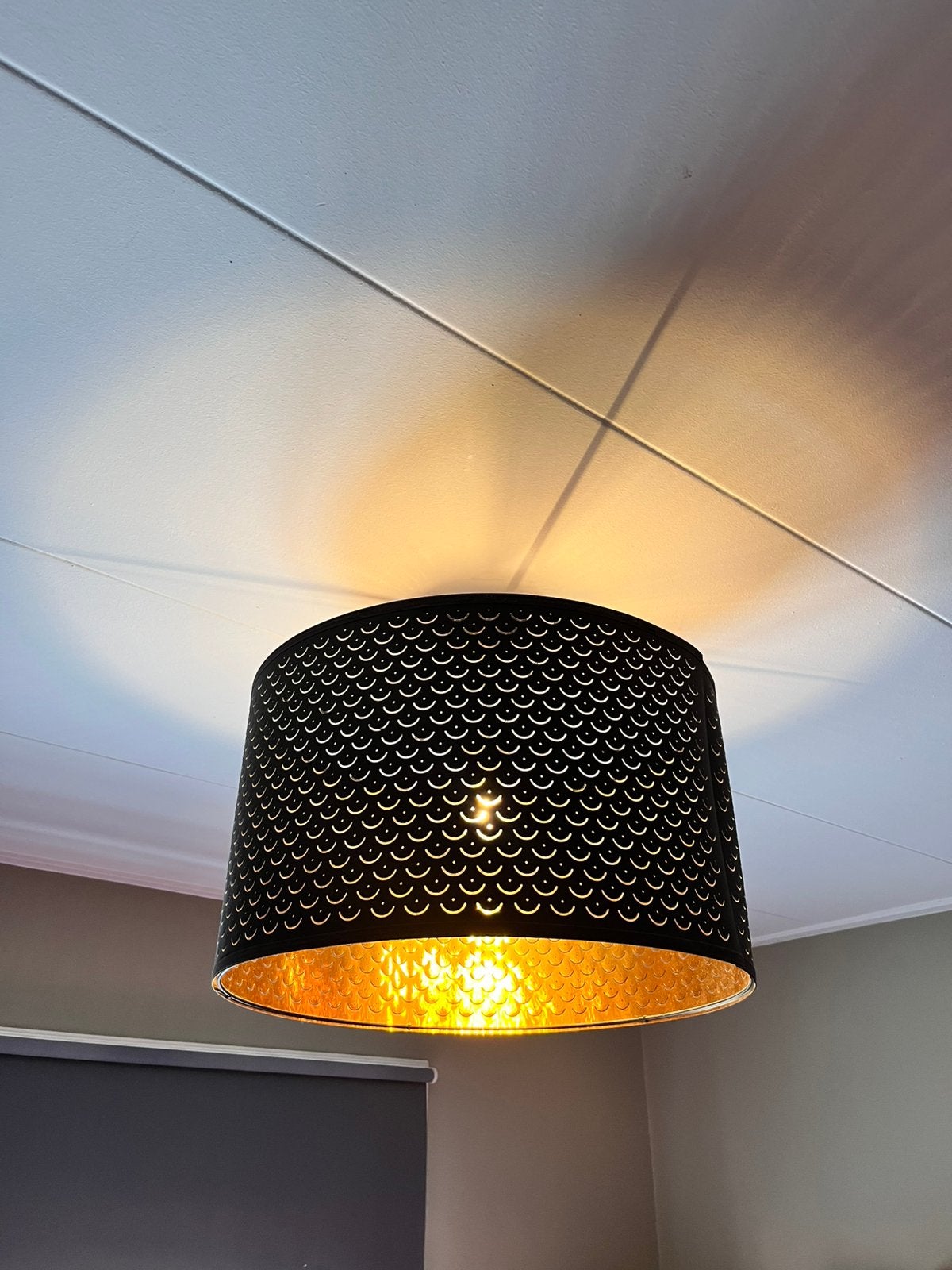 Hang lamp ikea, Gebruikt, Bruin, Rond, Kunststof