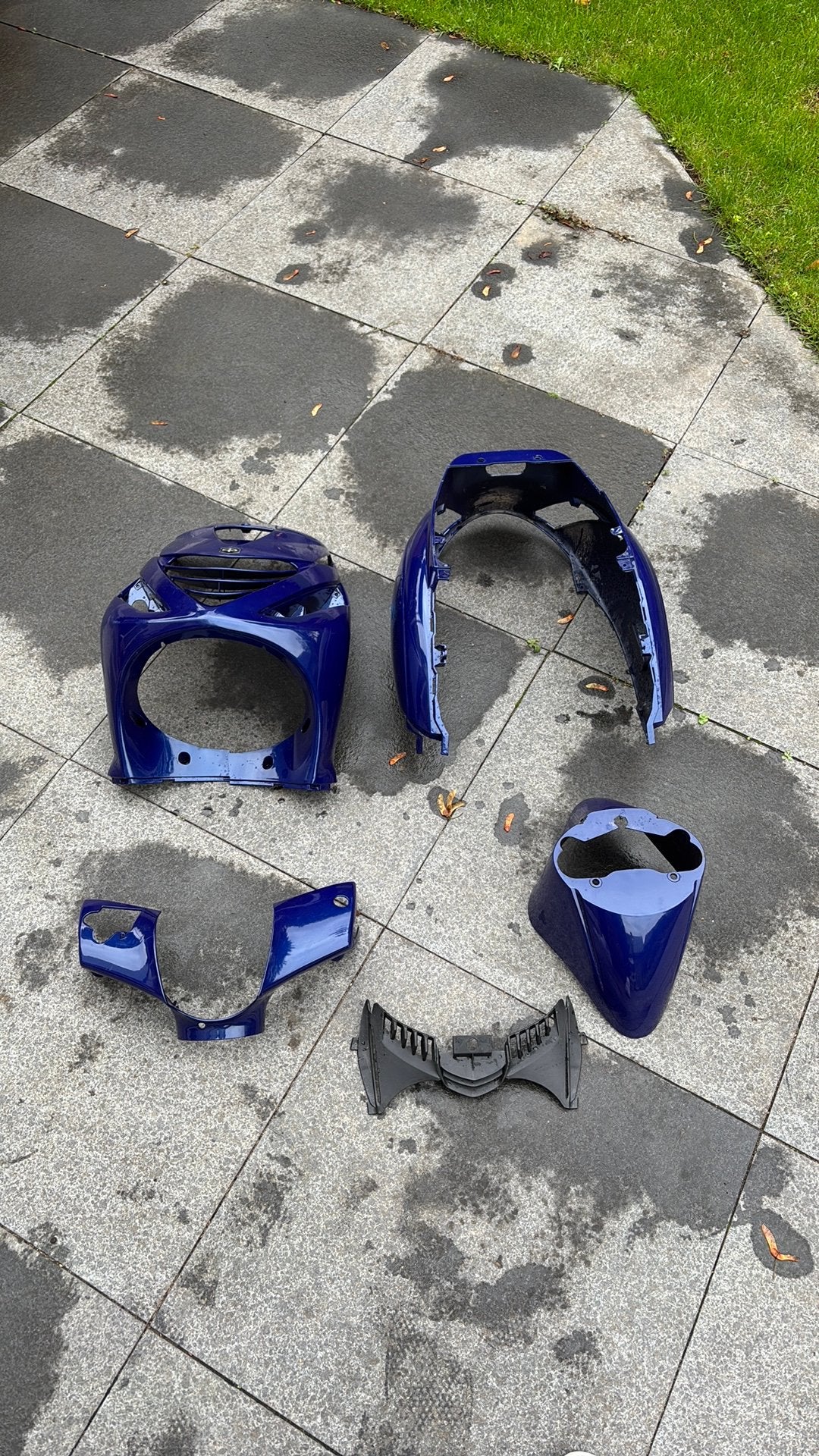 Piaggio zip kappenset bmw blauw (schade), Ophalen of Verzenden, Gebruikt, Kap, Piaggio
