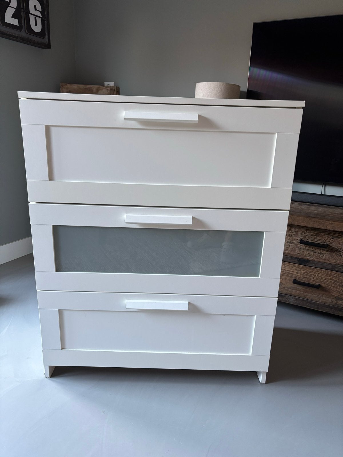 IKEA Brimnes ladekast - Wit, 3 lades, Huis en Inrichting, Kasten | Ladekasten, Ophalen, Overige materialen, Gebruikt, 100 tot 150 cm