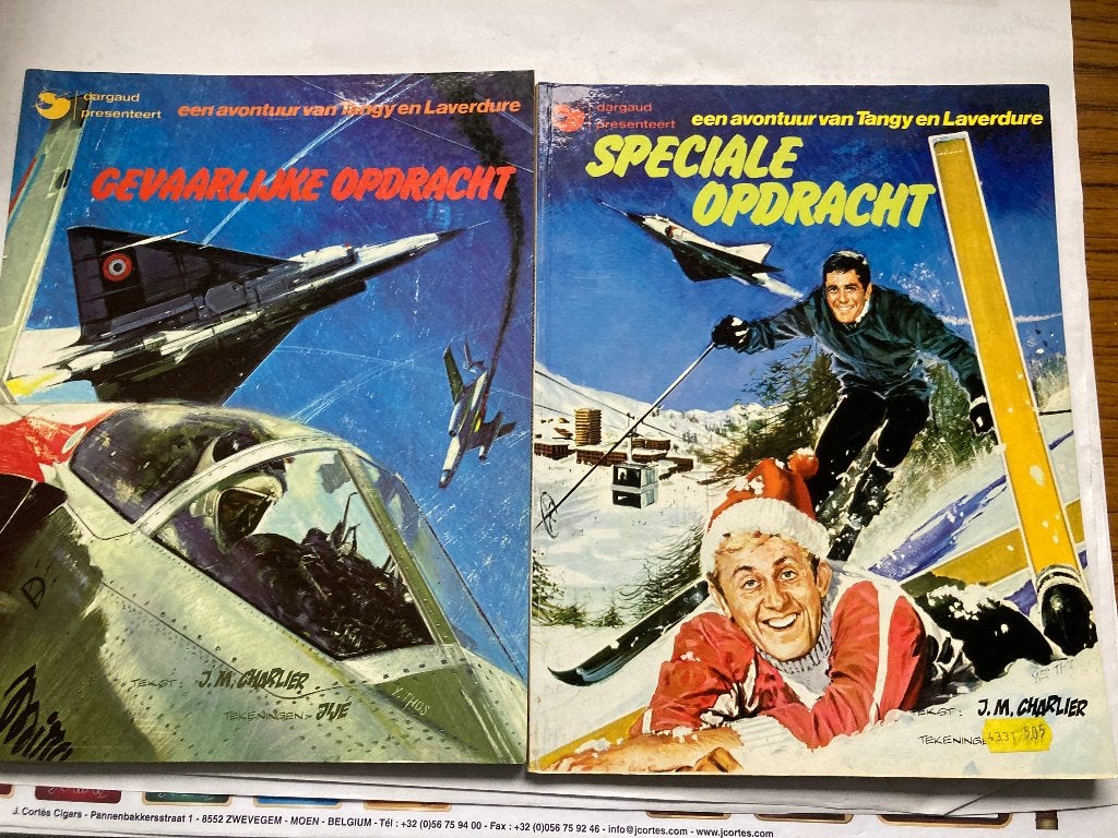 T.K. nog 9 Stripboeken van Tangy en Laverdure zie lijst, Meerdere stripboeken, Ophalen of Verzenden, Gelezen