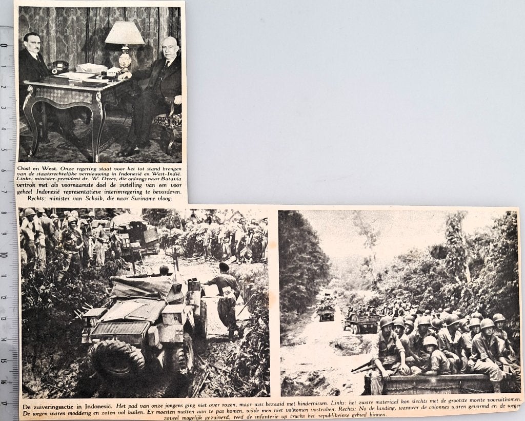 Leger Indië 1949; de zuiveringsakties in Indonesië, Verzamelen, Foto's en Prenten, Verzenden, 1940 tot 1960, Gebruikt, Overige onderwerpen